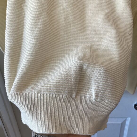 Deep Self Sweater Women’s Size Small Pullover Cream NWT 1/4 Zip High Neck - Picture 5 of 10